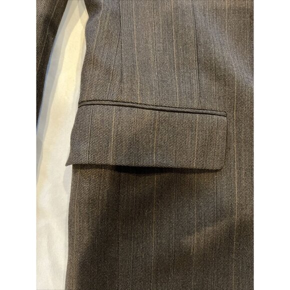 HART SCHAFFNER MARX Mens Brown Striped WOOL Sport Coat Suit Jacket Blazer 40 Reg - Picture 2 of 12